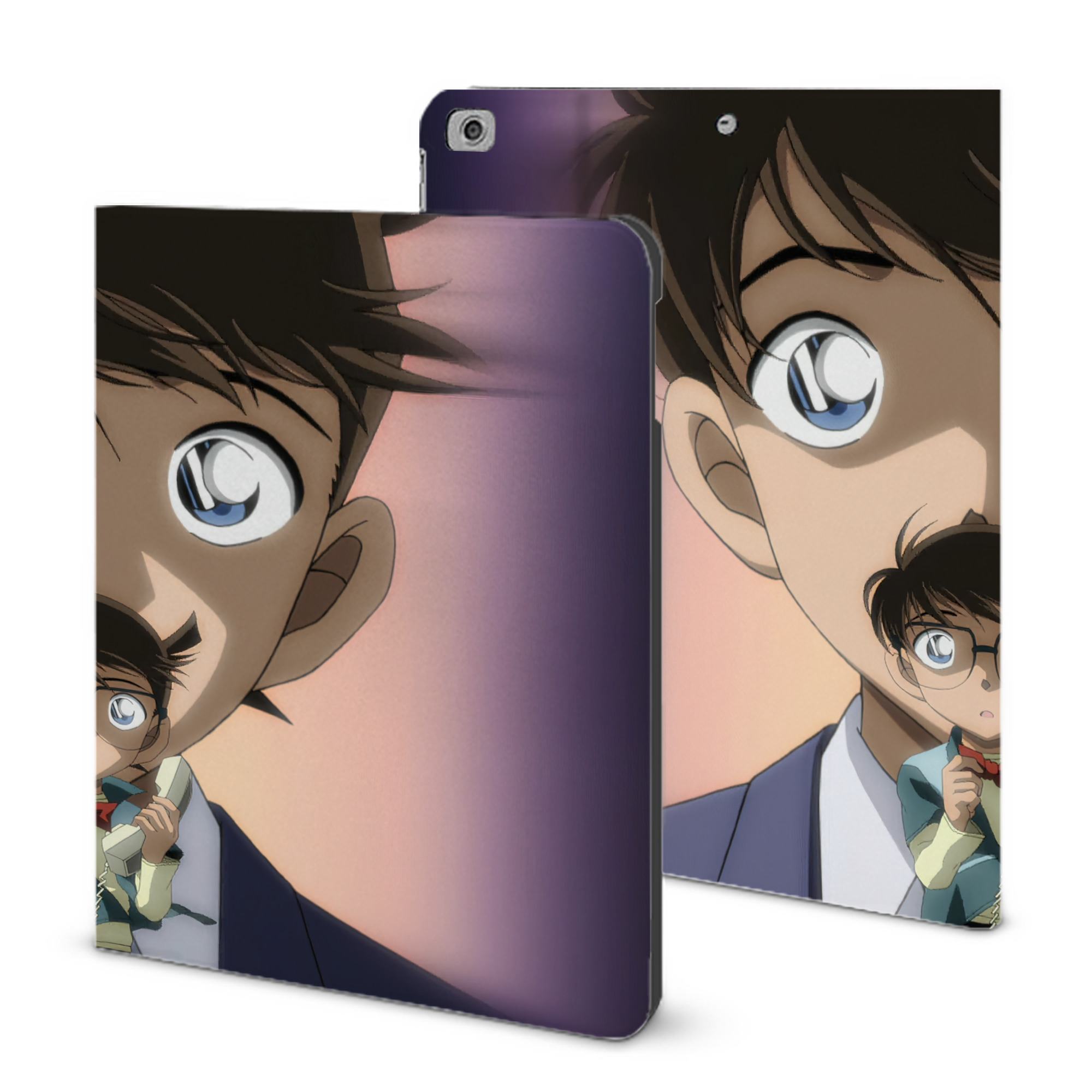 （画像用） 名探偵コナン Detective Conan IPad ケース ブック型 PUレザー TPU 耐衝撃 軽量 薄型 ペン収納なし 全面保護 IPad 各モデル対応